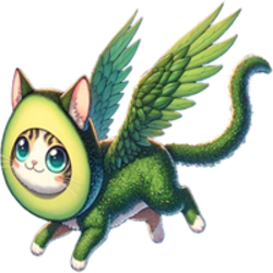 Flying Avocado Cat